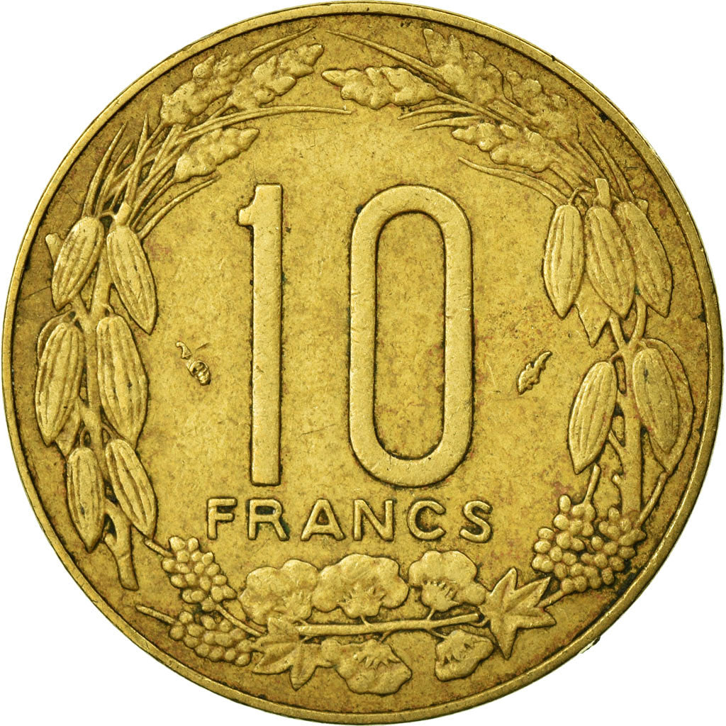 Coin, Central African States, 10 Francs, 1985, Paris, EF(40-45)