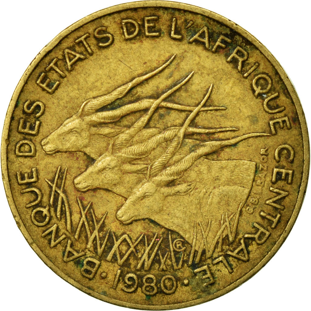 Monnaie, États de l'Afrique centrale, 5 Francs, 1980, Paris, TB+