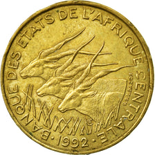 Coin, Central African States, 5 Francs, 1992, Paris, EF(40-45), Aluminum-Bronze