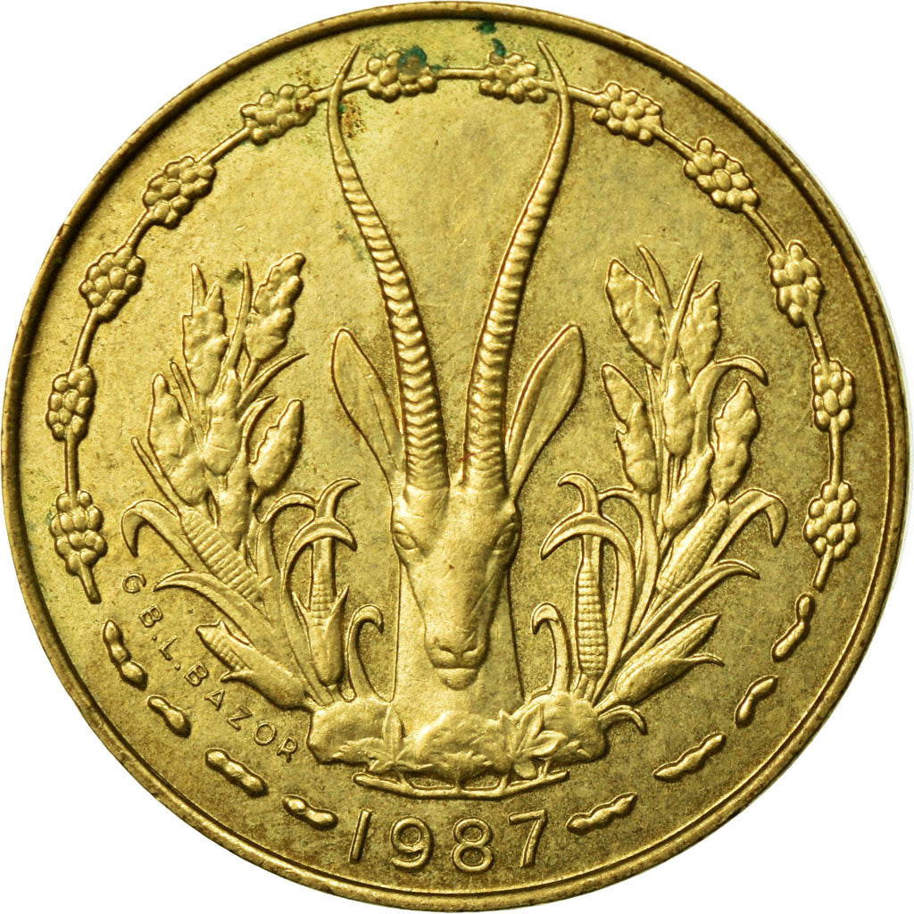 Moneta, Stati dell'Africa occidentale, 5 Francs, 1987, Paris, BB