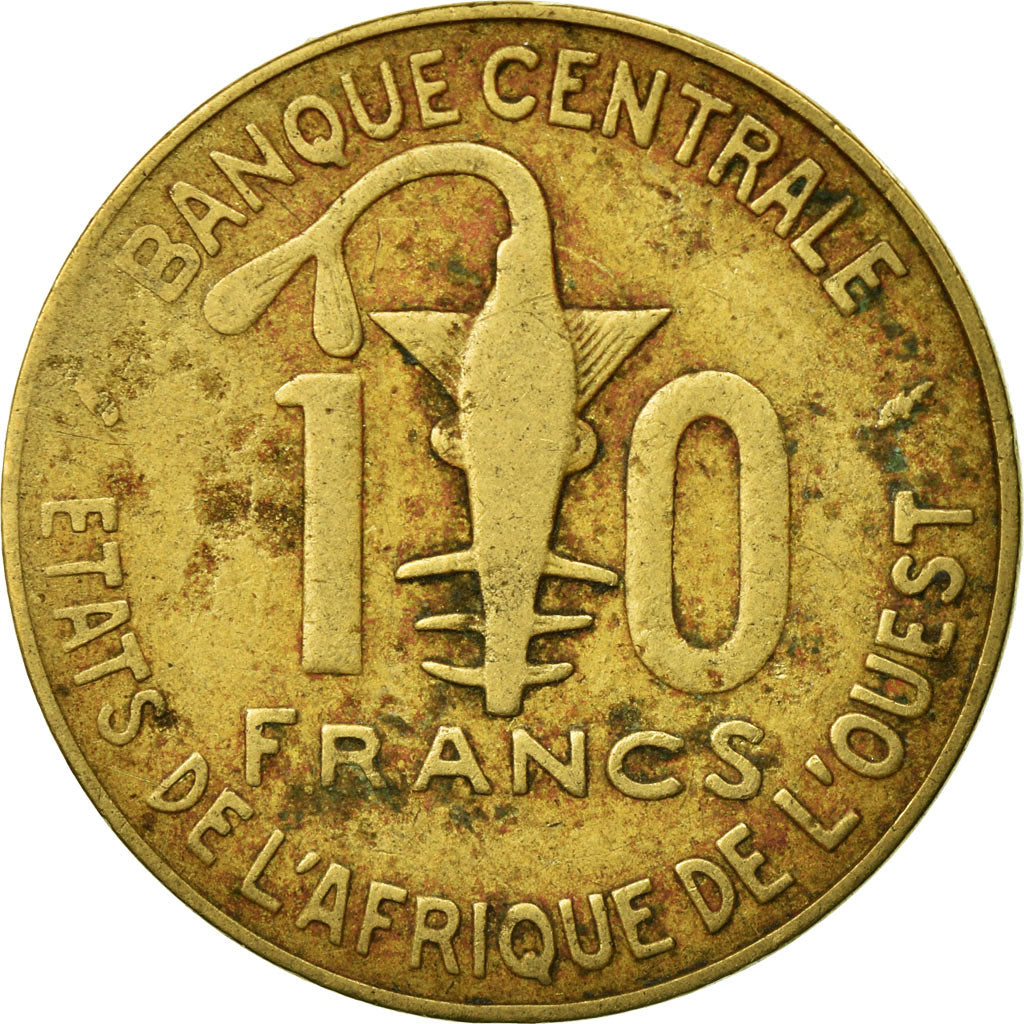 Münze, West African States, 10 Francs, 1987, Paris, S, Aluminum-Bronze, KM:10