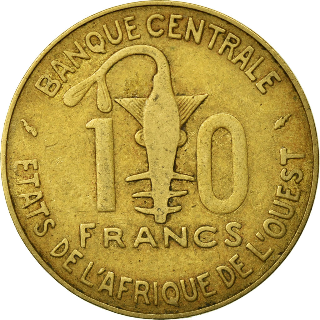 Moeda, Estados da África Ocidental, 10 Francs, 1992, Paris, VF(30-35)