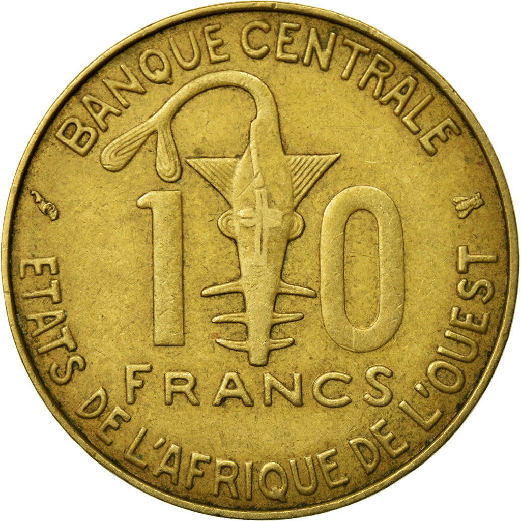 Münze, West African States, 10 Francs, 1997, Paris, SS, Aluminum-Bronze, KM:10