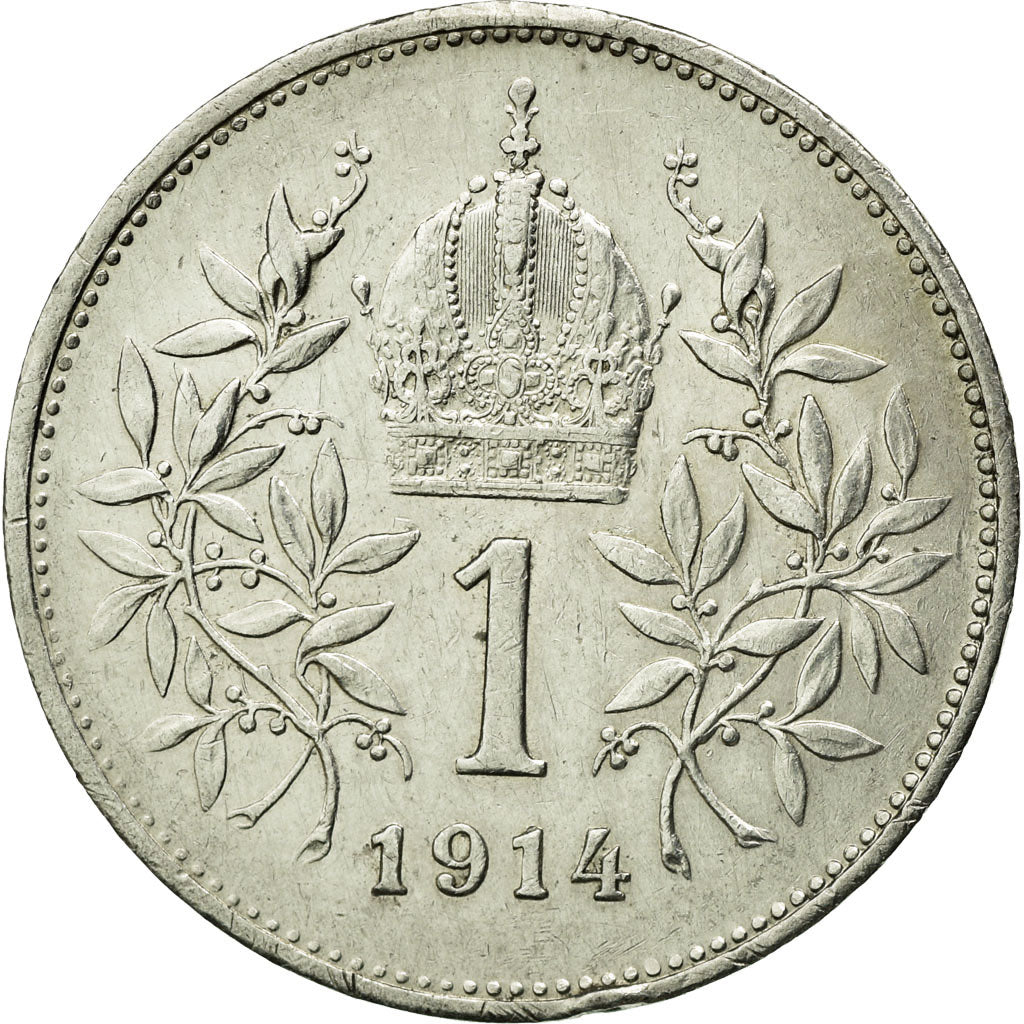 Coin, Austria, Franz Joseph I, Corona, 1914, EF(40-45), Silver, KM:2820