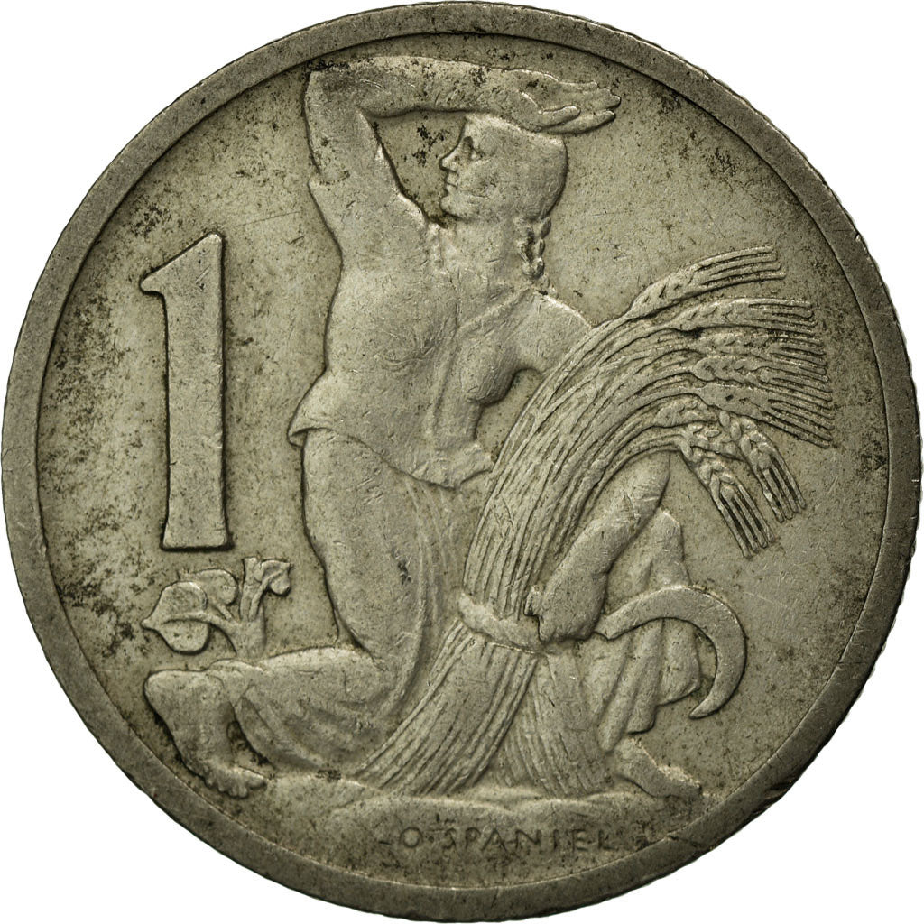 Münze, Tschechoslowakei, Koruna, 1925, S+, Copper-nickel, KM:4