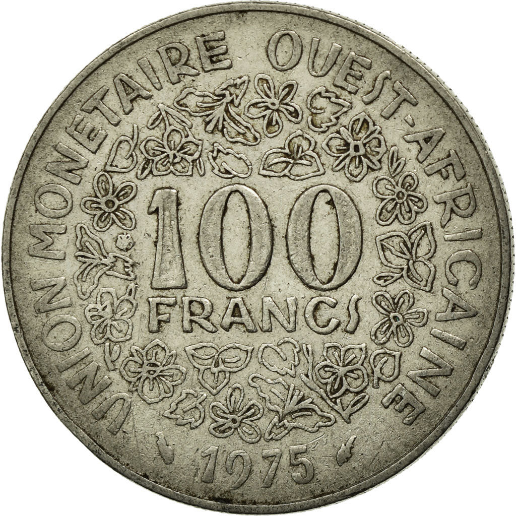 Coin, West African States, 100 Francs, 1975, Paris, VF(30-35), Nickel, KM:4