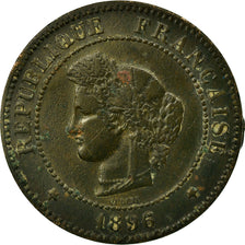 Moeda, França, Cérès, 5 Centimes, 1896, Paris, VF(20-25), Bronze, KM:821.1