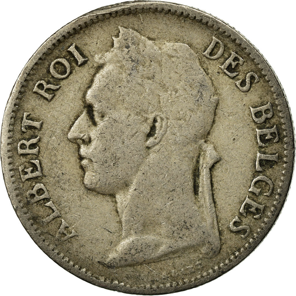 Moneta, Congo belga, 50 Centimes, 1929, MB+, Rame-nichel, KM:22