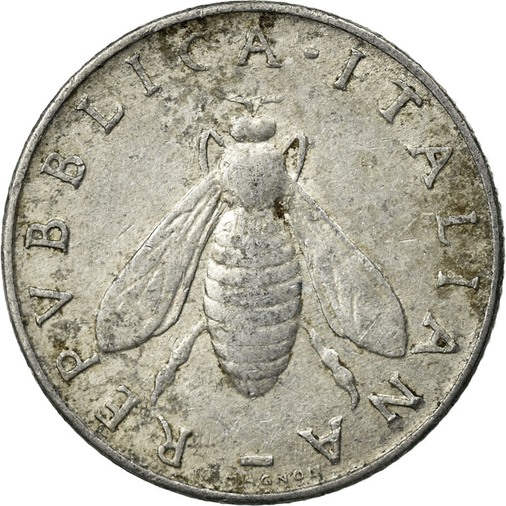 Coin, Italy, 2 Lire, 1954, Rome, VF(30-35), Aluminum, KM:94