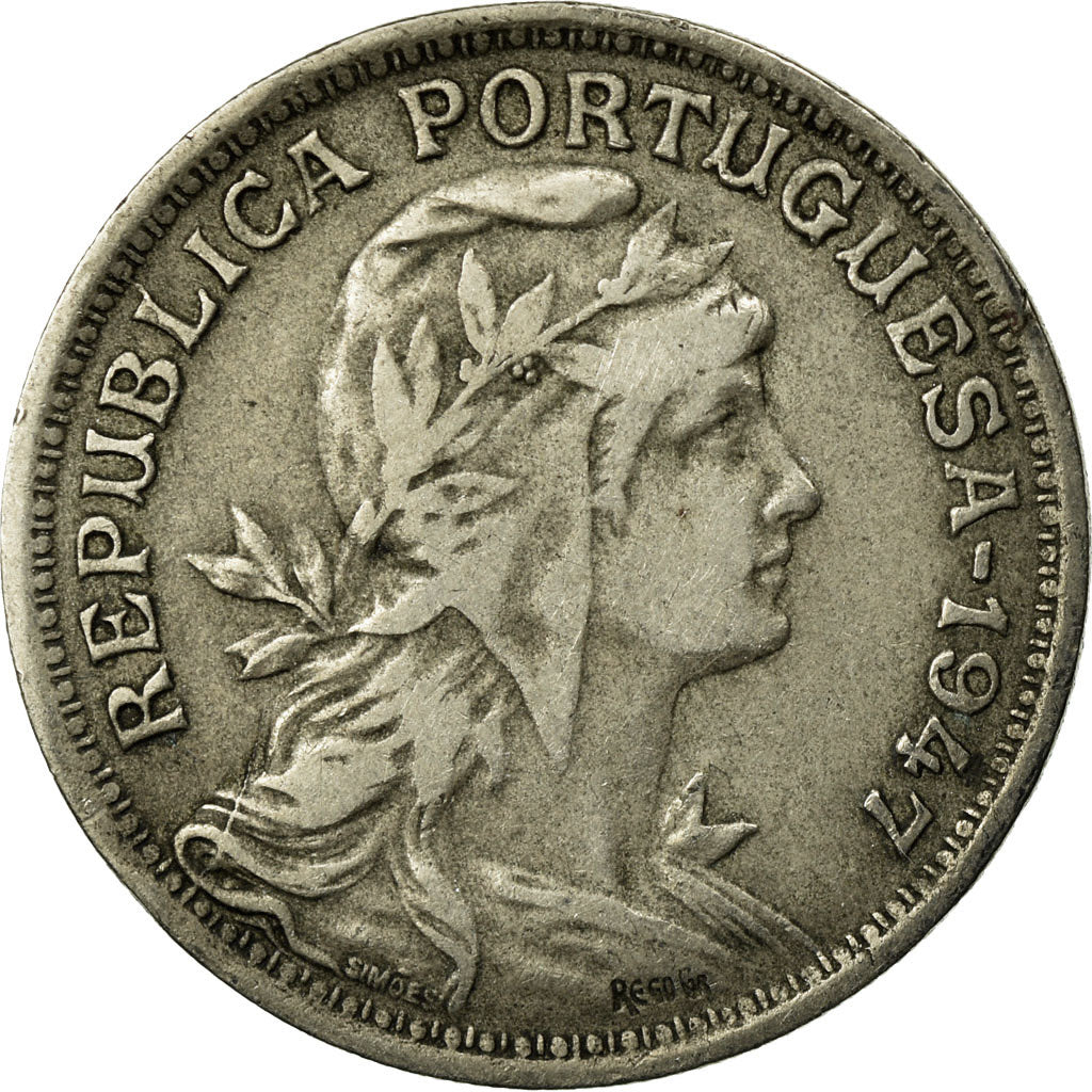 Coin, Portugal, 50 Centavos, 1947, EF(40-45), Copper-nickel, KM:577