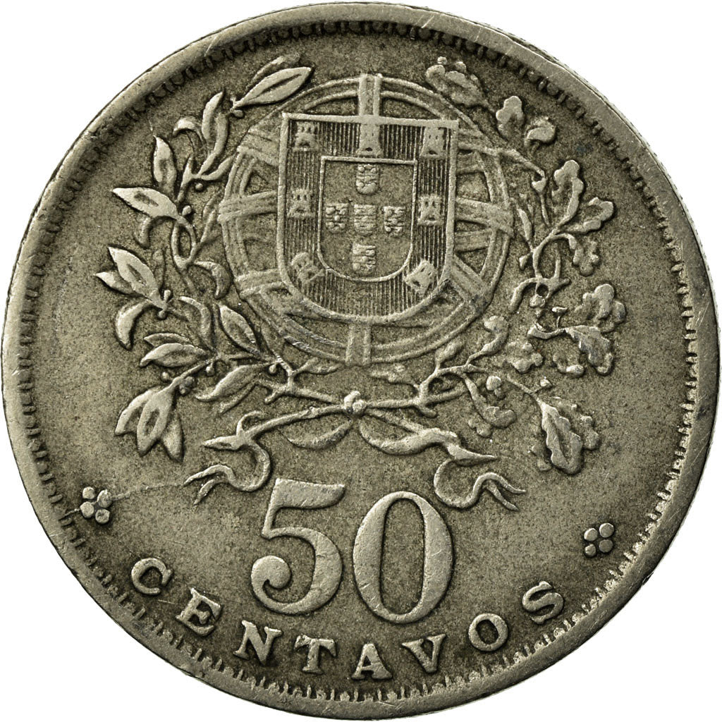Coin, Portugal, 50 Centavos, 1947, EF(40-45), Copper-nickel, KM:577