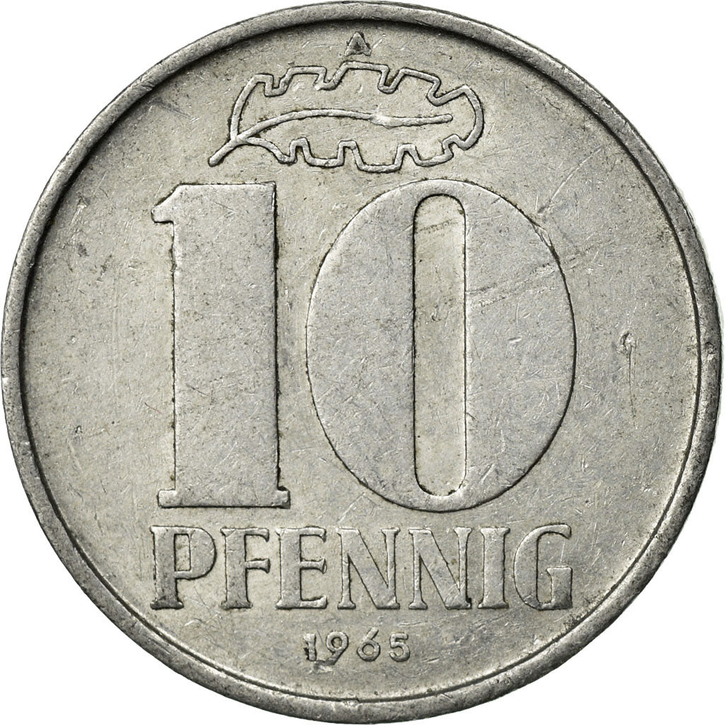 Monnaie, GERMAN-DEMOCRATIC REPUBLIC, 10 Pfennig, 1965, Berlin, TB+, Aluminium