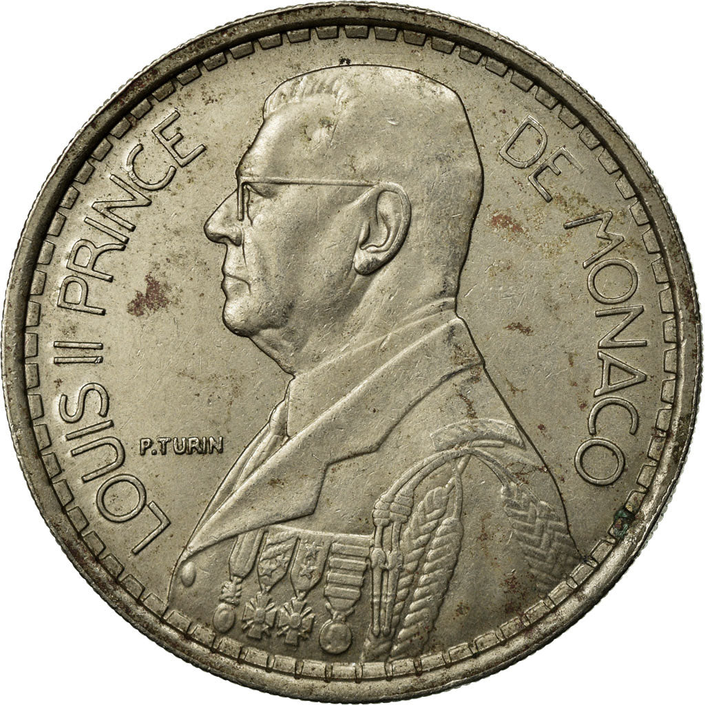 Monnaie, Monaco, Louis II, 20 Francs, Vingt, 1947, Poissy, TB+, Copper-nickel
