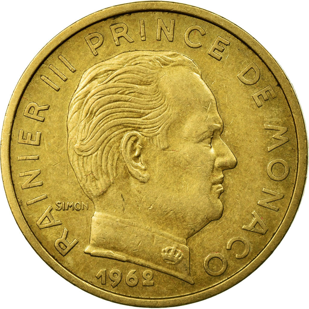 Münze, Monaco, Rainier III, 50 Centimes, 1962, SS, Aluminum-Bronze, KM:144