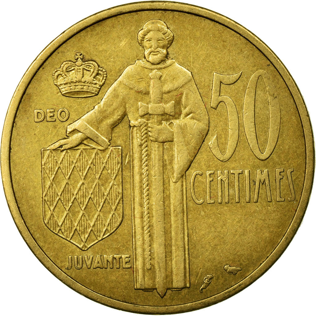 Münze, Monaco, Rainier III, 50 Centimes, 1962, SS, Aluminum-Bronze, KM:144