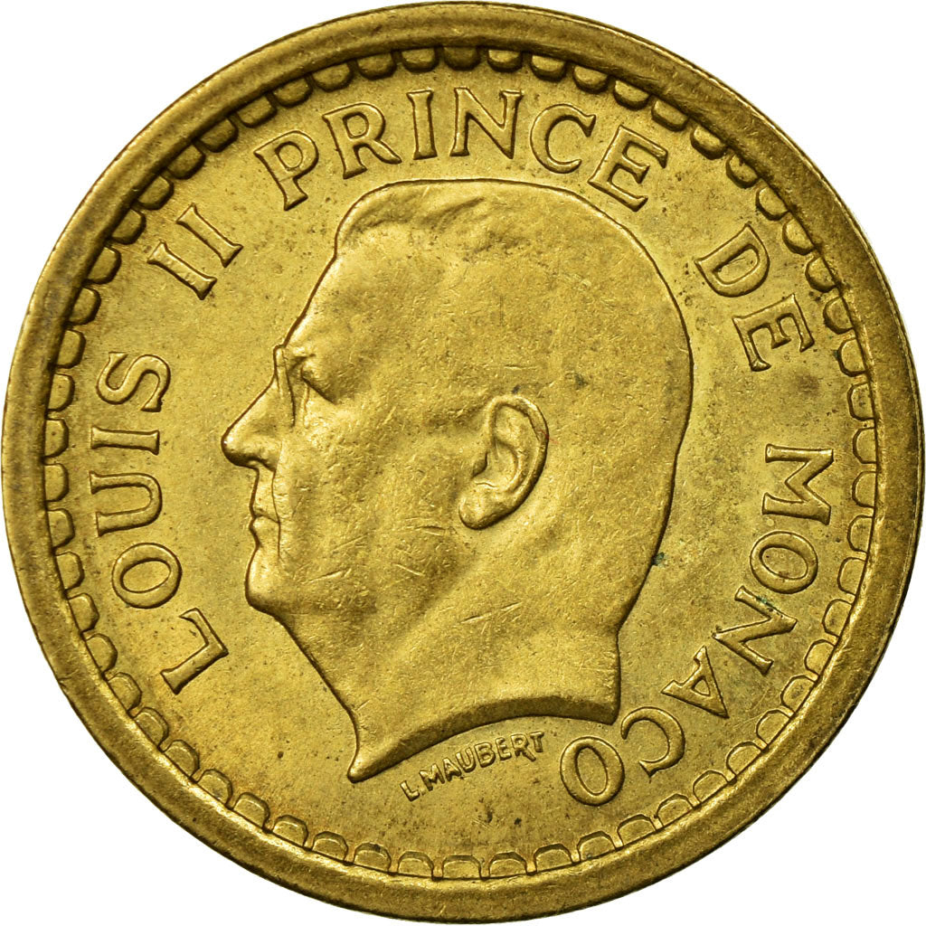 Moneta, Monaco, Louis II, Franc, Undated (1943), Paris, BB, Alluminio, KM:120