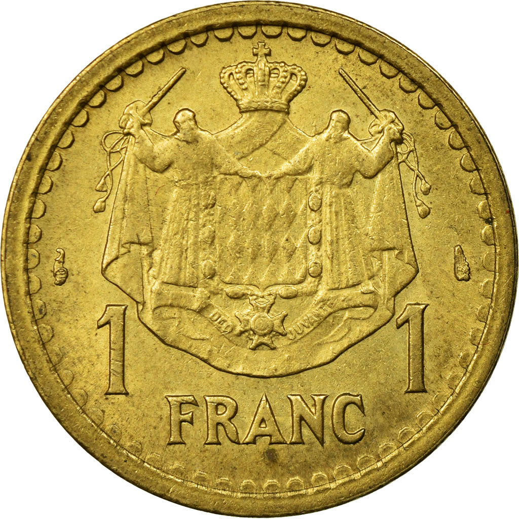 Moneta, Monaco, Louis II, Franc, Undated (1943), Paris, BB, Alluminio, KM:120