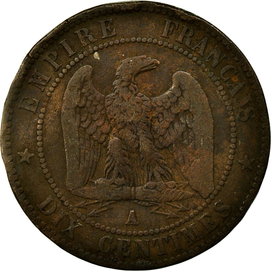 Monnaie, France, Napoleon III, Napoléon III, 10 Centimes, 1856, Paris, TB+