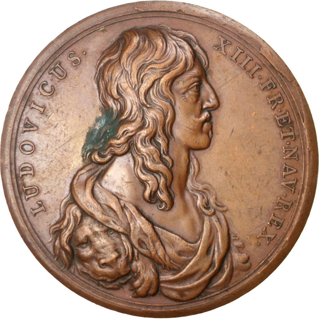 FRANCE, Politics, Society, War, Louis XIII, Medal, AU(50-53), Molart, Copper,...