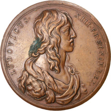 FRANCE, Politics, Society, War, Louis XIII, Medal, AU(50-53), Molart, Copper,...