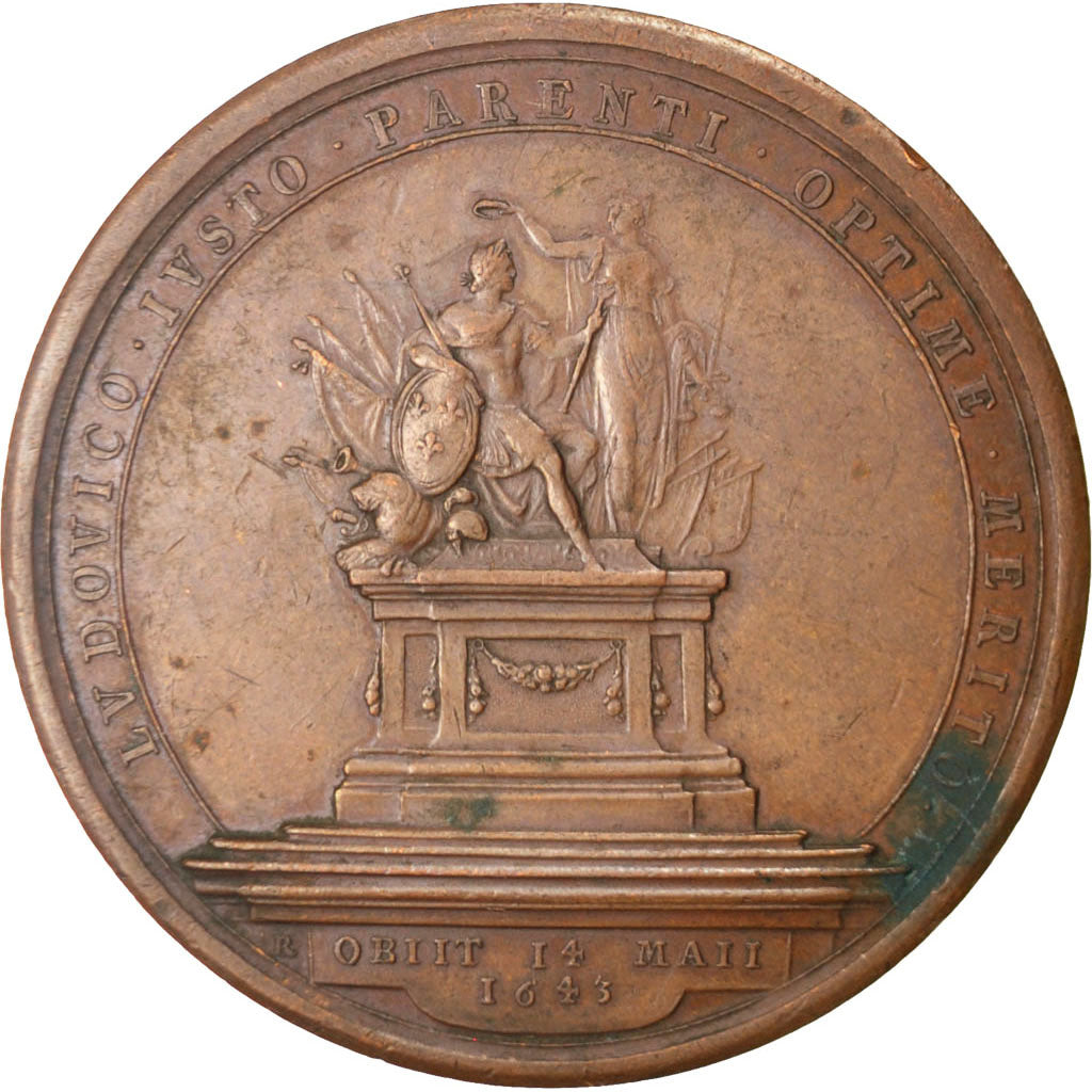 FRANCE, Politics, Society, War, Louis XIII, Medal, AU(50-53), Molart, Copper,...
