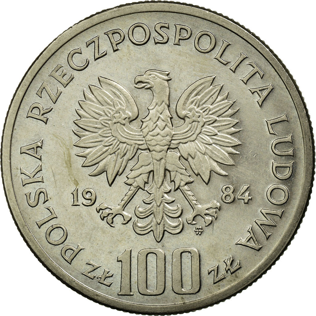 Moneda, Polonia, 100 Zlotych, 1984, Warsaw, MBC, Cobre - níquel, KM:151