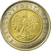 Coin, Poland, 5 Zlotych, 2008, Warsaw, EF(40-45), Bi-Metallic, KM:284