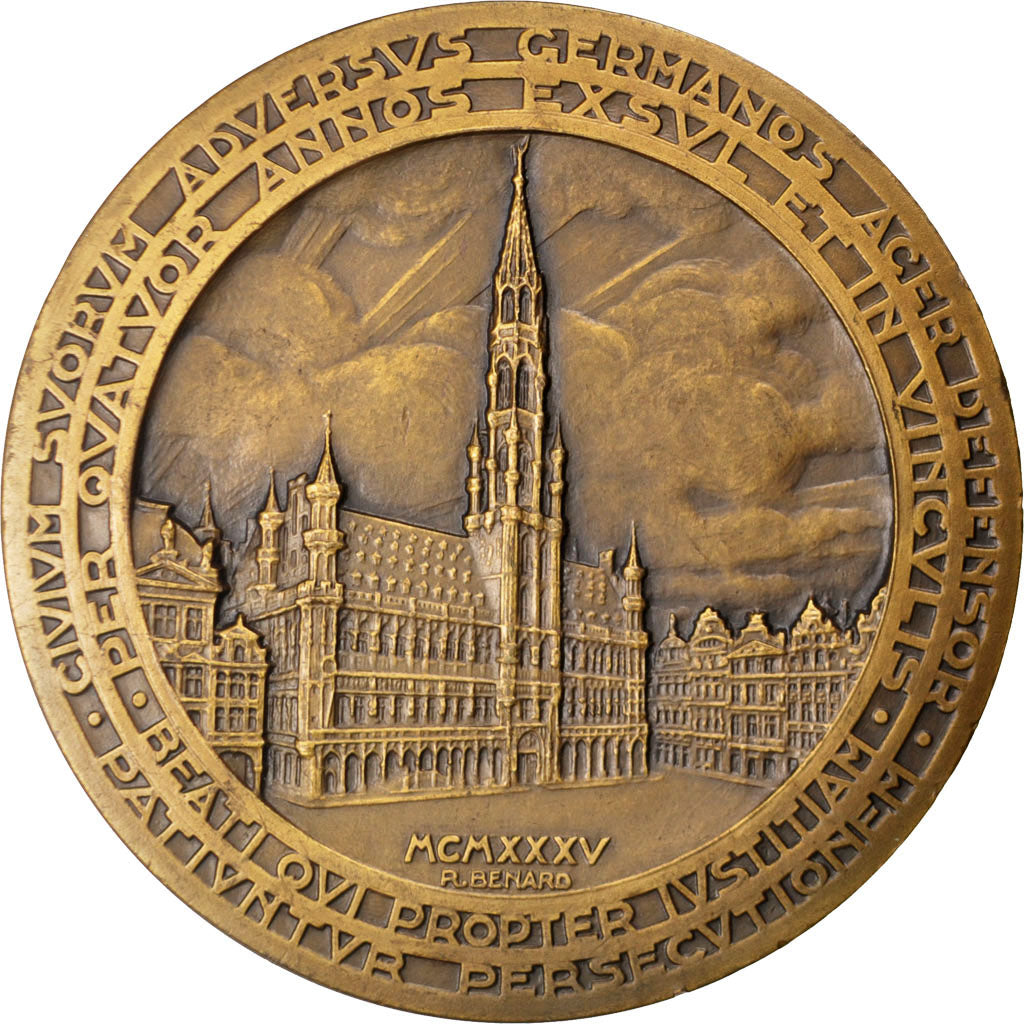 Belgium, History, Medal, AU(55-58), Benard, Bronze, 68, 140.00