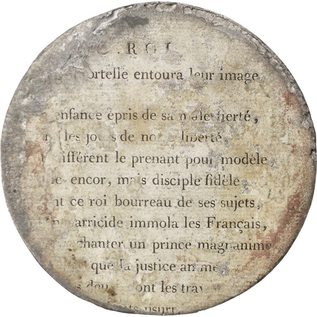 FRANCE, History, End of Monarchy, Medal, AU(50-53), Andrieu, Tin, 80, 48.00