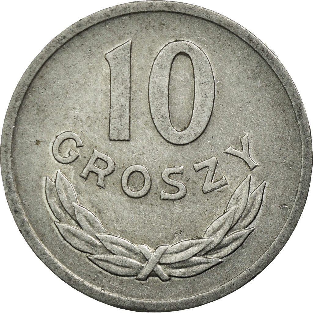 Moeda, Polónia, 10 Groszy, 1967, Warsaw, EF(40-45), Alumínio, KM:AA47