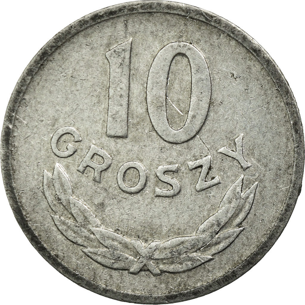 Moeda, Polónia, 10 Groszy, 1969, Warsaw, VF(30-35), Alumínio, KM:AA47