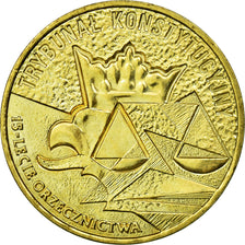 Coin, Poland, 2 Zlote, 2001, Warsaw, AU(55-58), Brass, KM:412