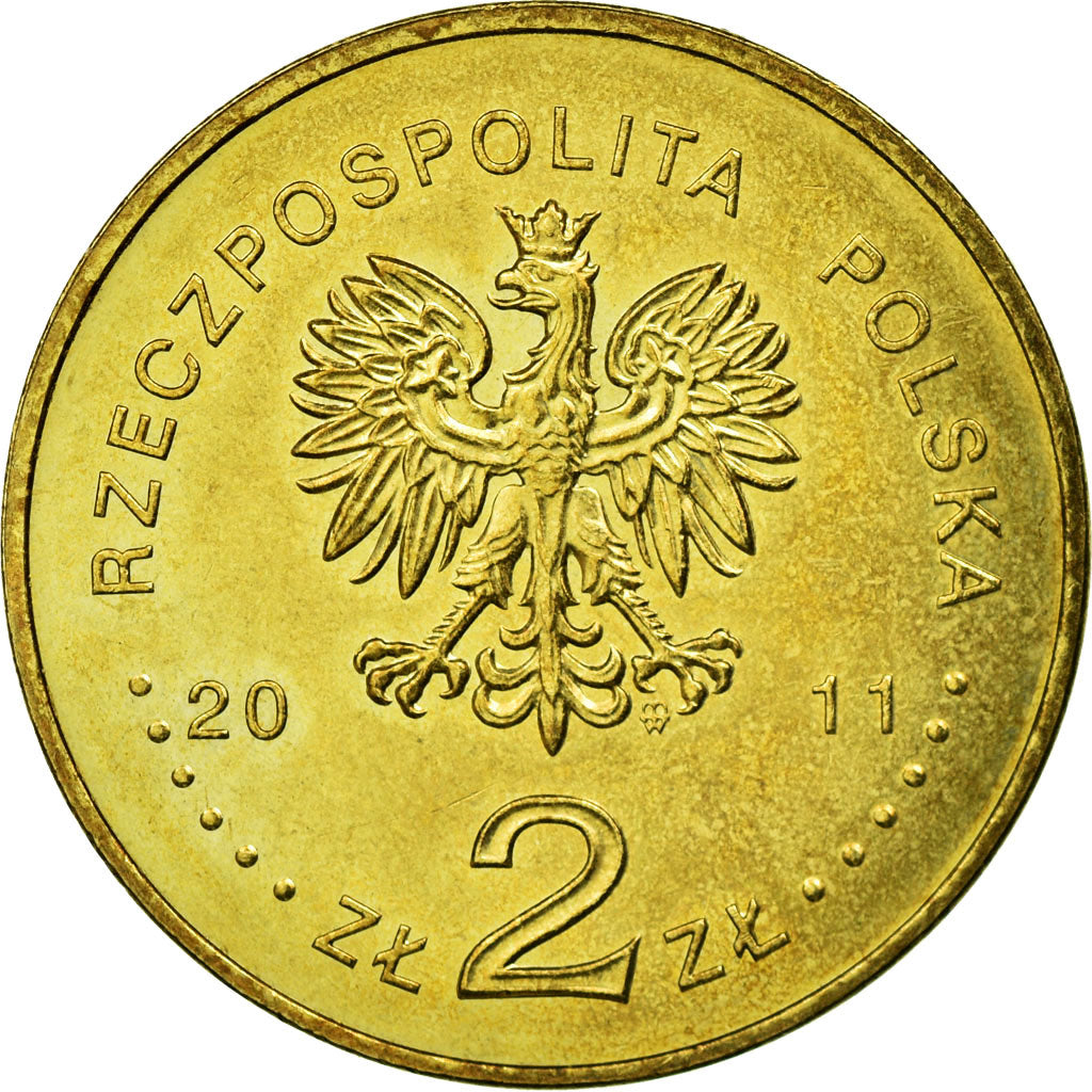 Moeda, Polónia, 2 Zlote, 2011, Warsaw, EF(40-45), Latão, KM:794