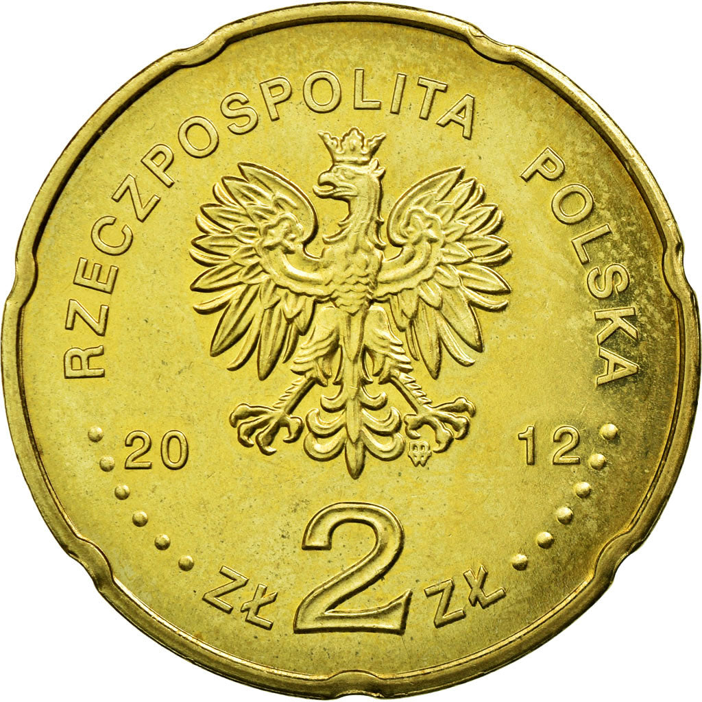 Coin, Poland, 2 Zlote, 2012, Warsaw, EF(40-45), Brass, KM:816