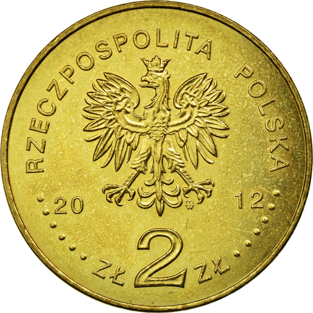 Moeda, Polónia, 2 Zlote, 2012, Warsaw, EF(40-45), Latão, KM:813