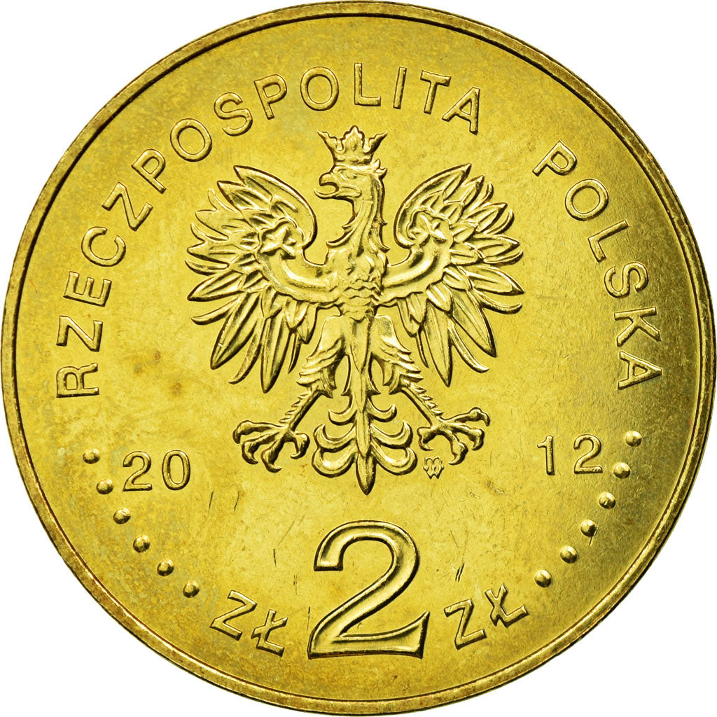 Coin, Poland, 2 Zlote, 2012, Warsaw, AU(50-53), Brass, KM:817