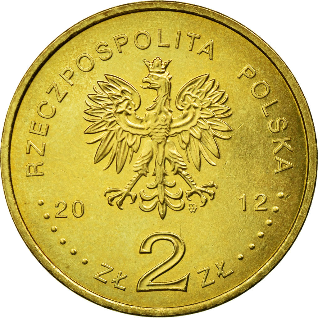 Coin, Poland, 2 Zlote, 2012, Warsaw, EF(40-45), Brass, KM:837