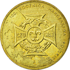 Coin, Poland, 2 Zlote, 2010, Warsaw, EF(40-45), Brass, KM:725