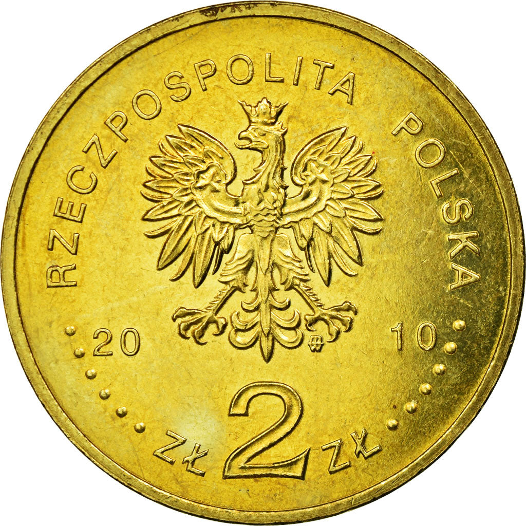 Coin, Poland, 2 Zlote, 2010, Warsaw, EF(40-45), Brass, KM:725