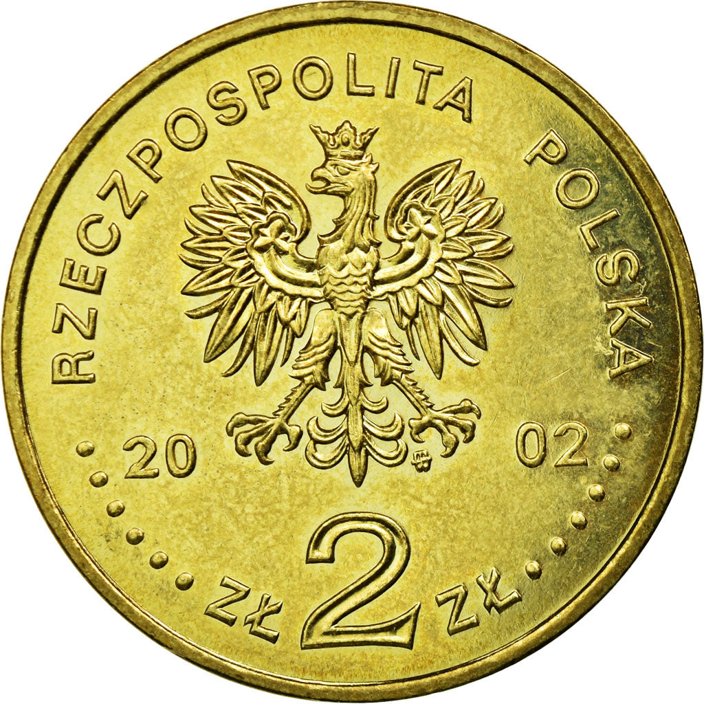 Coin, Poland, 2 Zlote, 2002, Warsaw, EF(40-45), Brass, KM:431