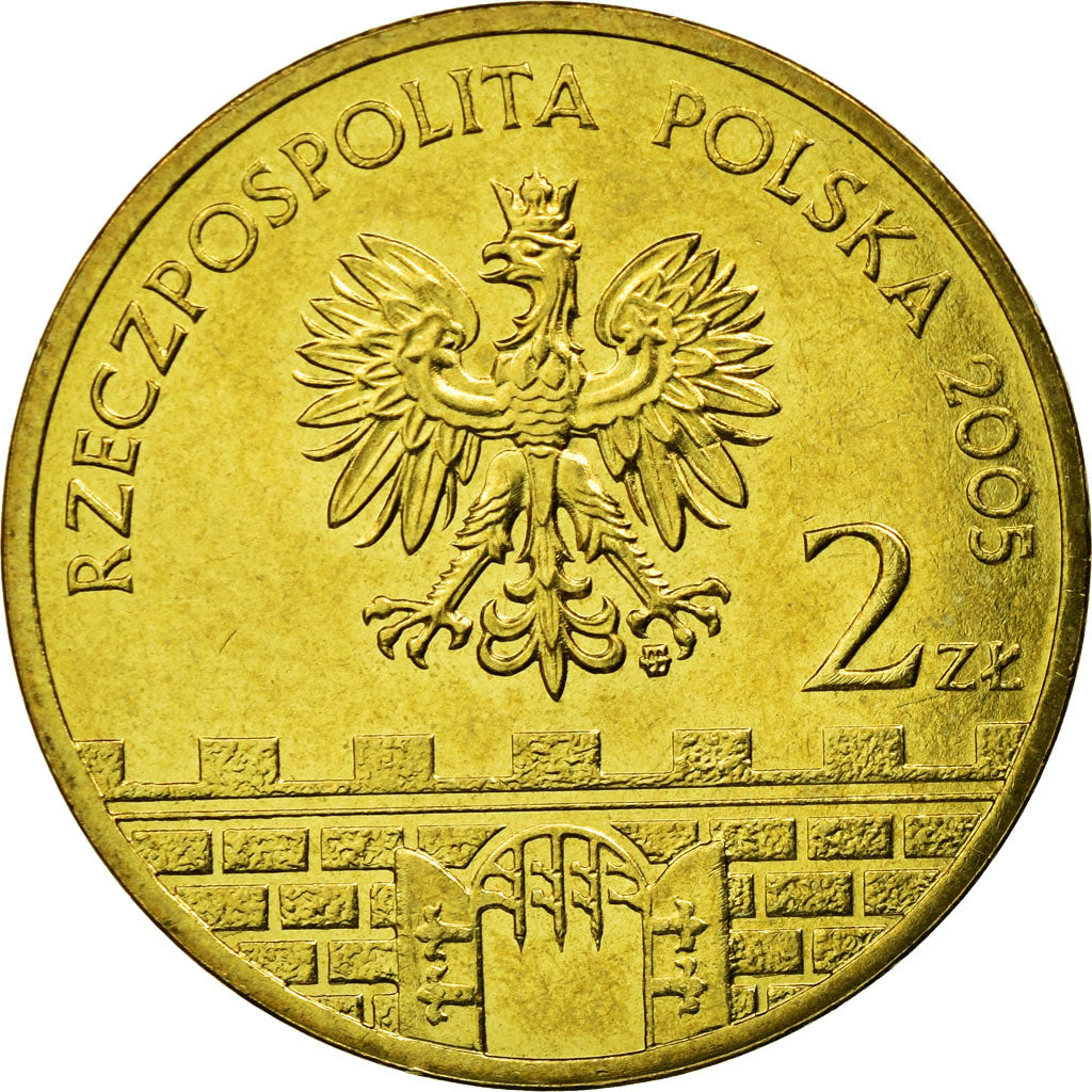Moeda, Polónia, 2 Zlote, 2005, Warsaw, AU(50-53), Latão, KM:529
