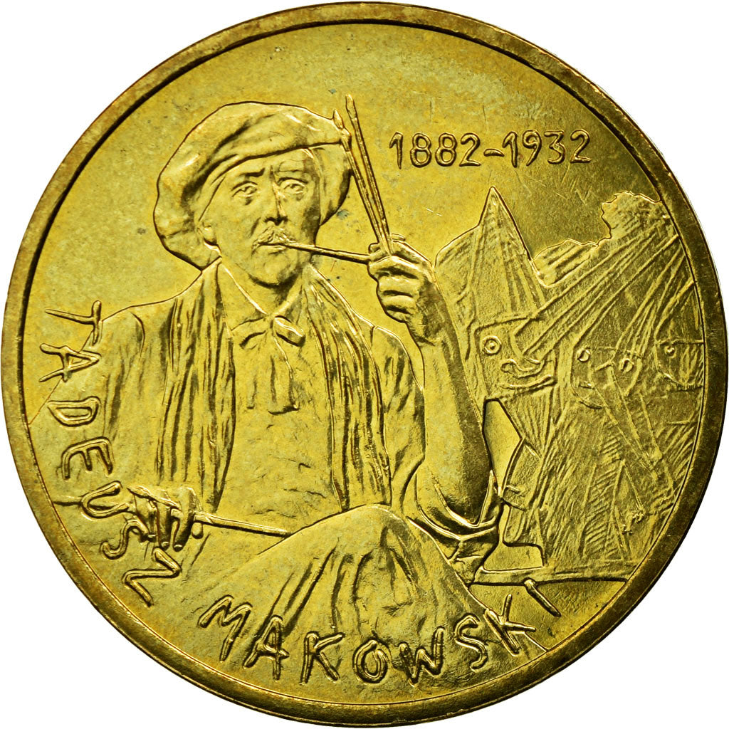 Coin, Poland, 2 Zlote, 2005, Warsaw, AU(50-53), Brass, KM:541