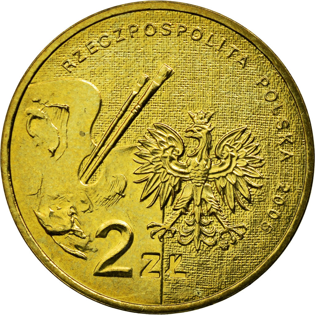 Coin, Poland, 2 Zlote, 2005, Warsaw, AU(50-53), Brass, KM:541