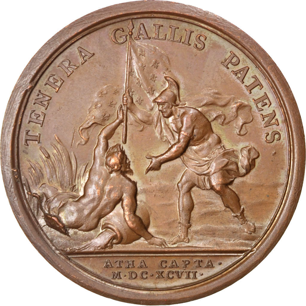 France, Medal, Louis XIV, History, Mauger, AU(55-58), Copper, Divo:266
