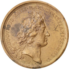 FRANCE, History, Louis XIV, Medal, AU(55-58), Mauger, Copper, Divo #129, 26.30