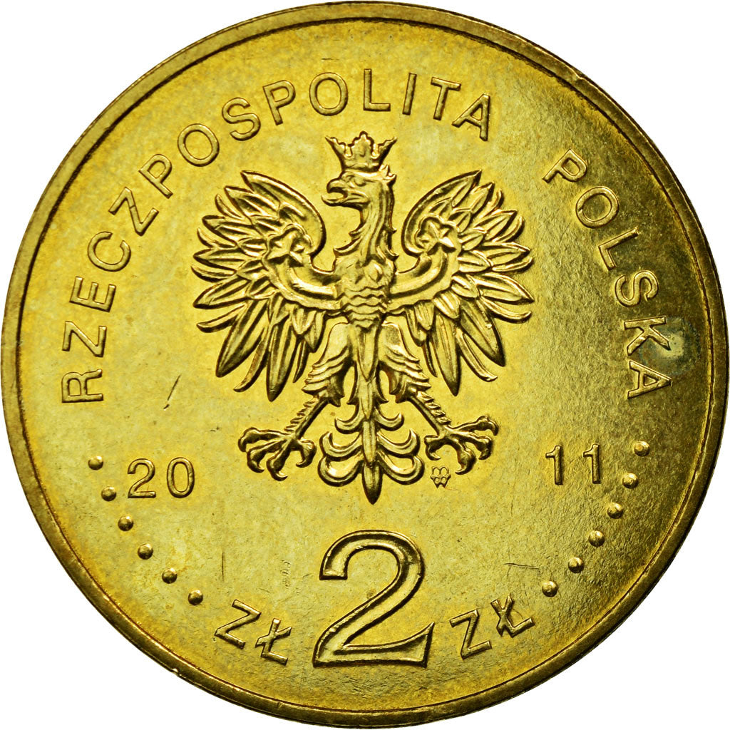 Moeda, Polónia, 2 Zlote, 2011, Warsaw, EF(40-45), Latão, KM:797
