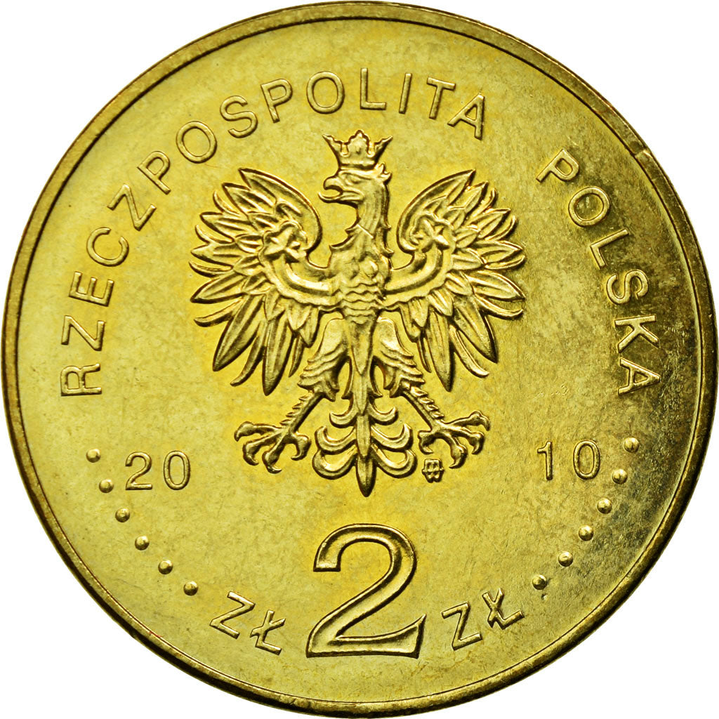 Coin, Poland, 2 Zlote, 2010, Warsaw, EF(40-45), Brass, KM:751