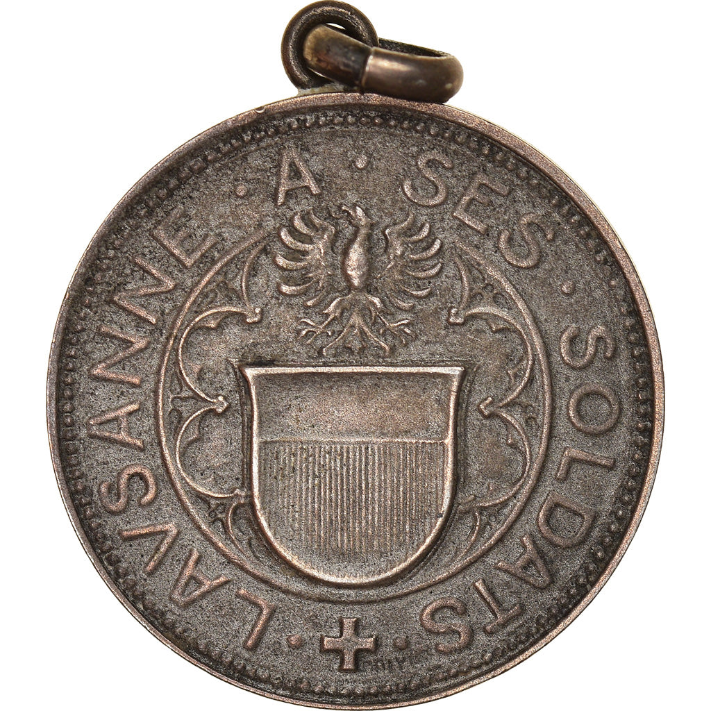 Switzerland, Mobilisation de Guerre, Lausanne, Medal, 1914-1919, Excellent