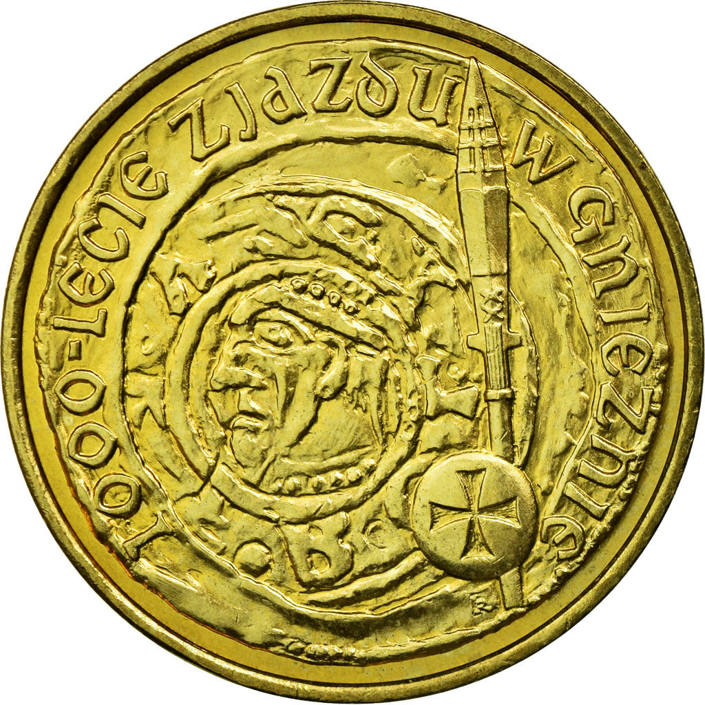 Coin, Poland, 2 Zlote, 2000, Warsaw, EF(40-45), Brass, KM:377