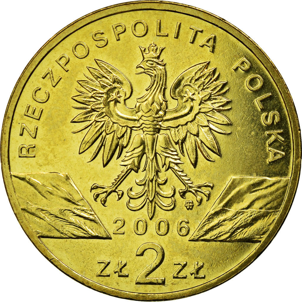 Coin, Poland, 2 Zlote, 2006, Warsaw, EF(40-45), Brass, KM:534